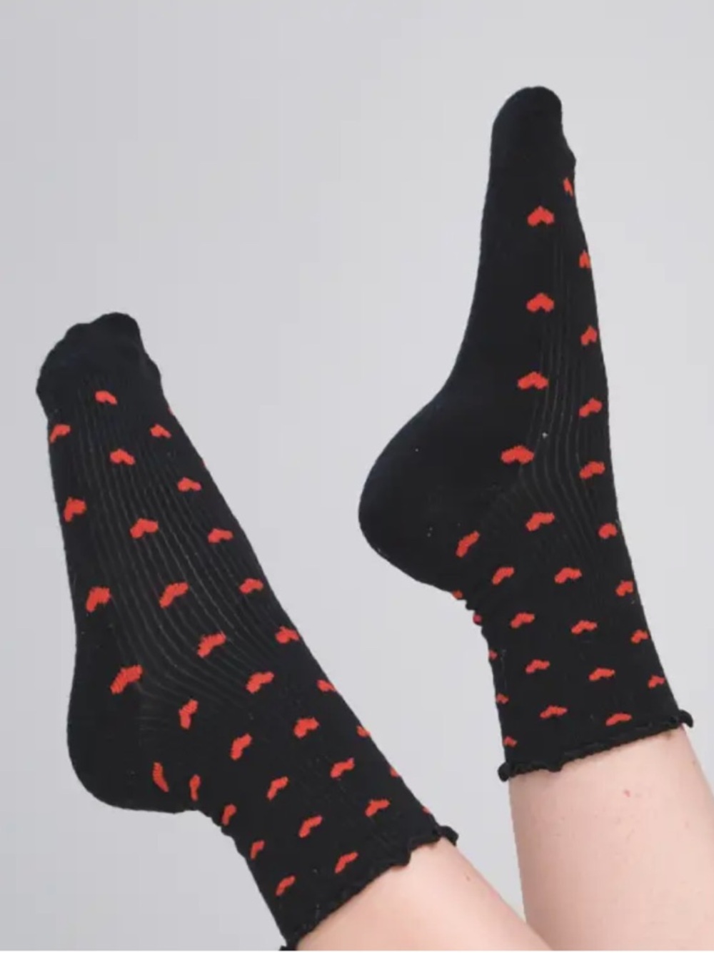 Lucky Honey Everyday ruffle heart socks